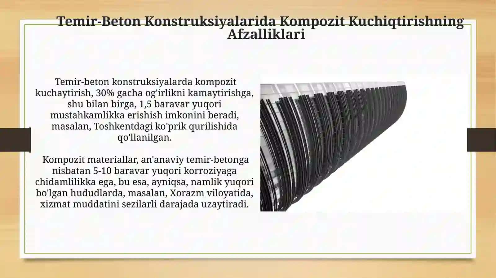 Kompozit armaturani qurilishda qo‘llash sohalari 4