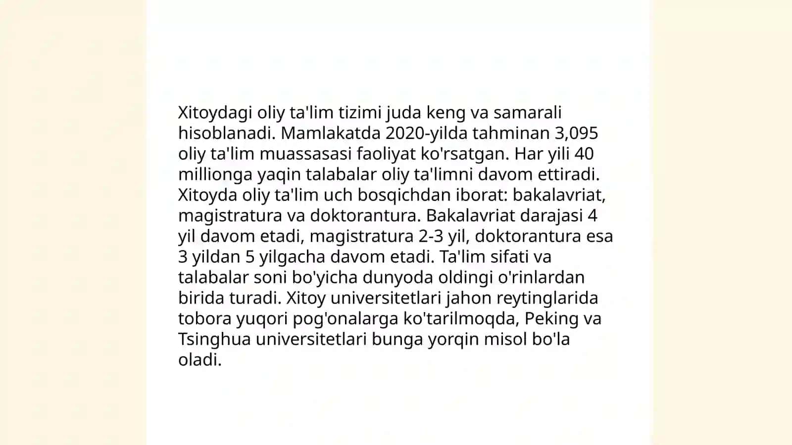 Xitoy taʼlim tizimi 4
