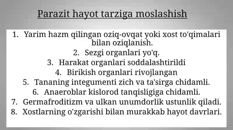 Qurtlar parazitlar 4