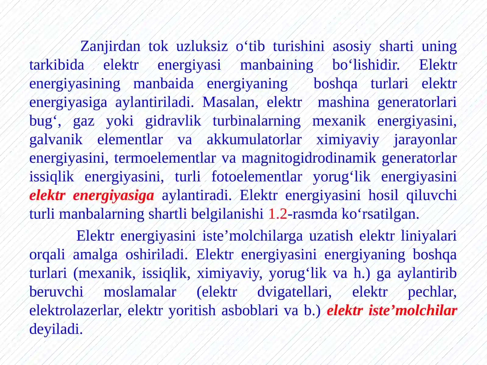 ELEKTRZANJIRI VA UNING ELEMENTLARI. ELEKTR ZANJIRLARINING ASOSIY QONUNLARI 4