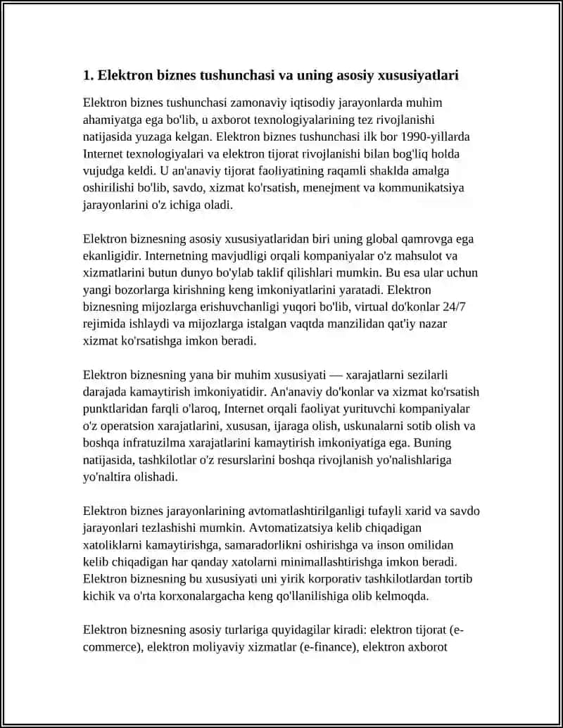 ELEKTRON BIZNES TUSHUNCHASI VA JAHON IQTISODIYOTIGA TA'SIR 4