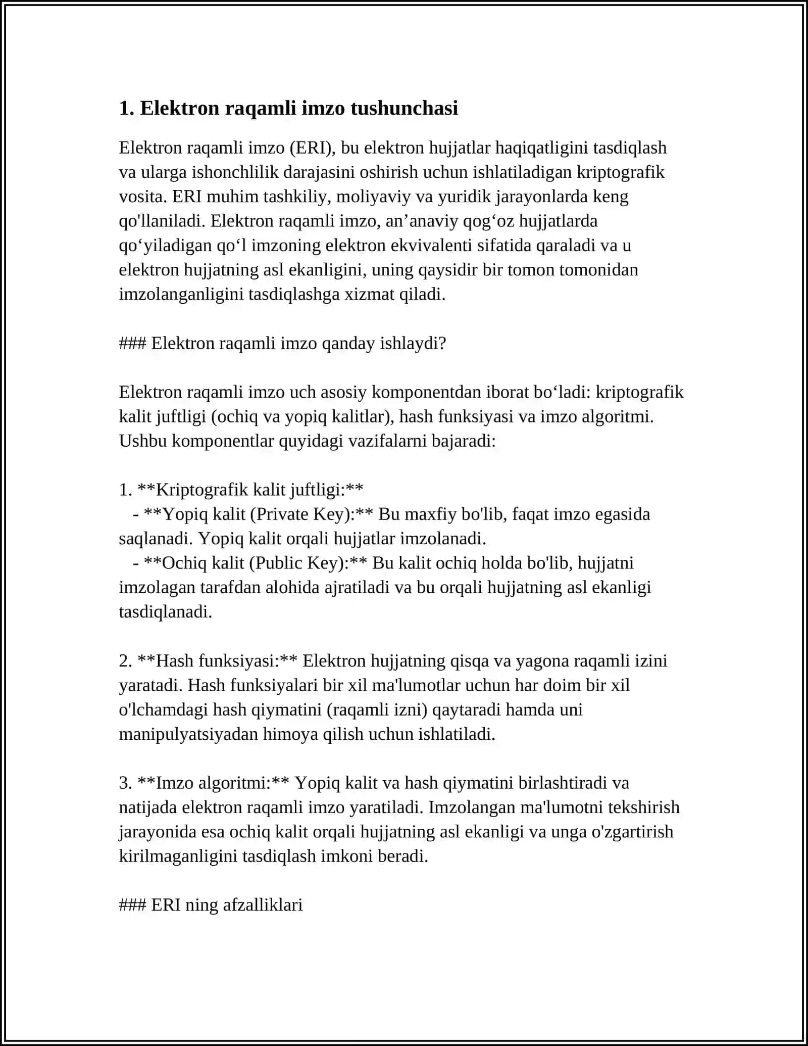 ELEKTRON RAQAMLI IMZO VA UNING RESPUBLIKAMIZDA TAQBIQ ETILISH HOLATI 4