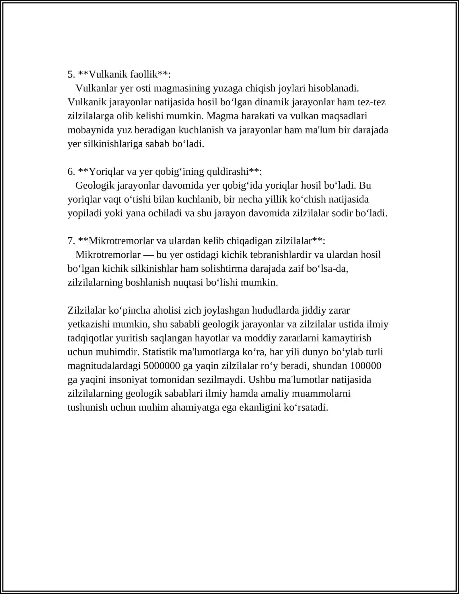 OHIRGI YILLARDA DUNYODAGI KUCHLI ZILZILALAR OQIBATLARINING TAHLILI 4