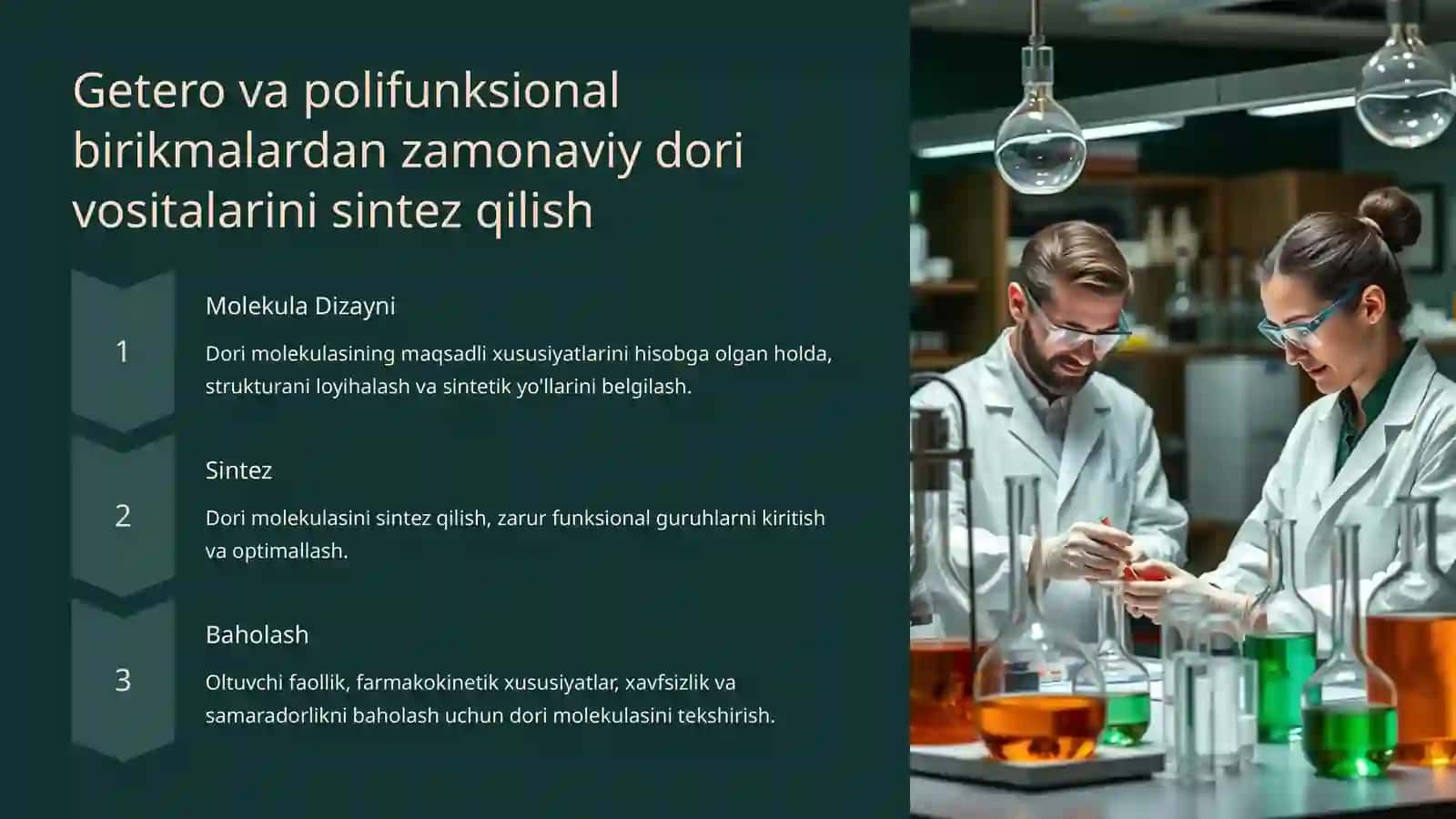 Getero va polifunksional birikmalar asosida ishlab chiqariladigan zamonaviy dori vositalari 4
