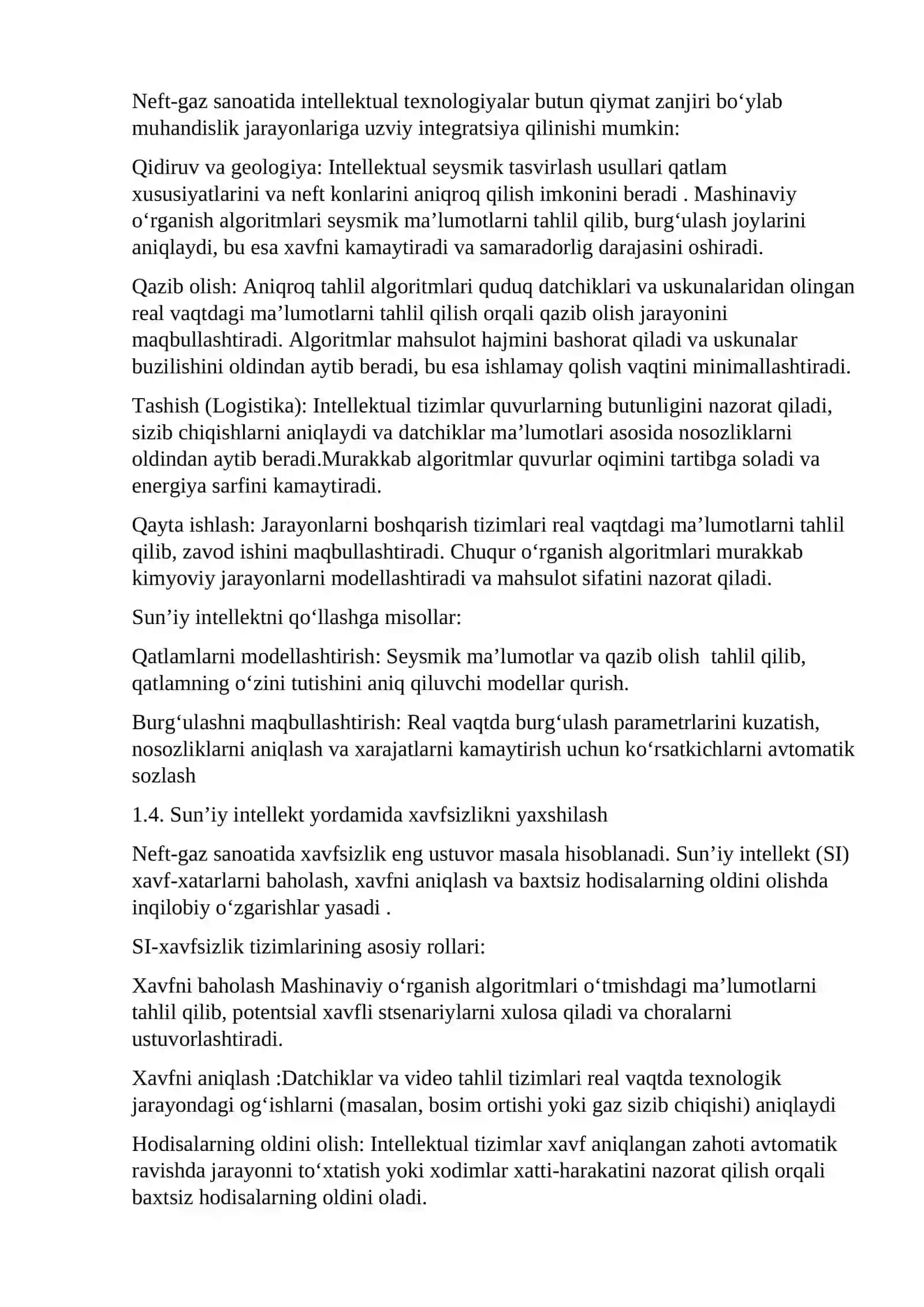 Neft-gaz tarmog‘ida sun’iy intellektning qo‘llanilish istiqbollari" 4