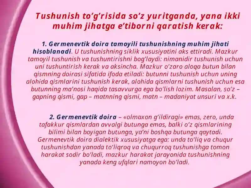 Tushunish va uning bilish 4