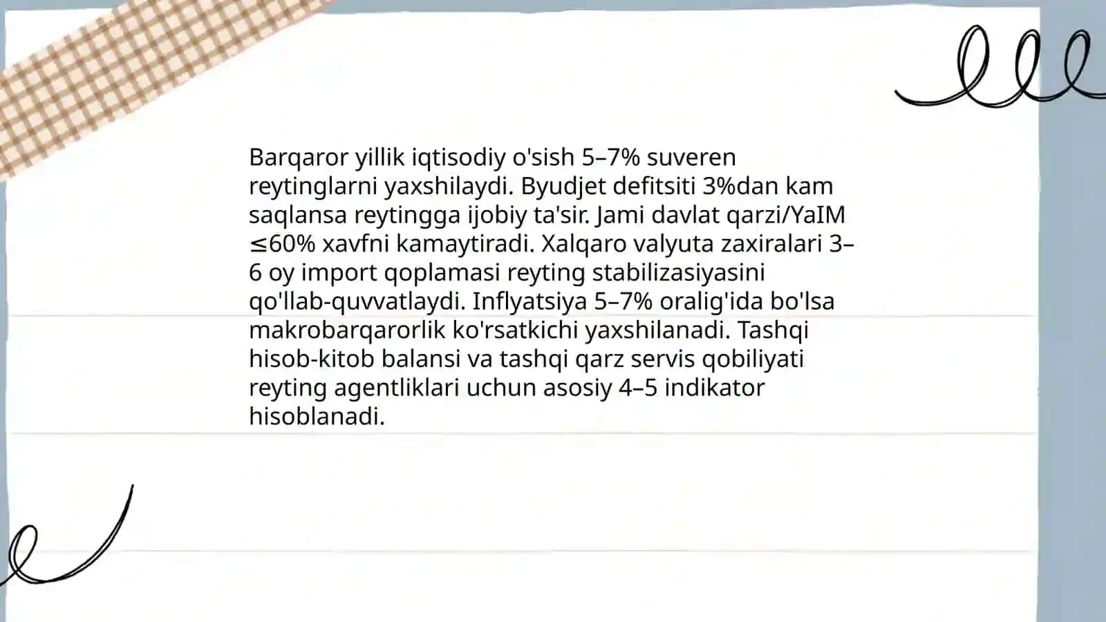 Yangi O'zbekiston ijtimoiy - siyosiy, iqtisodiy va madaniy hayotida ro'y berayotgan o'zgarishlarning xalqaro reyting va indekskarda etishi 4