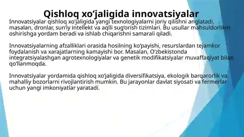 O’zbekiston iqtisodiyoti sharoitida agrar islohatlarning ahamiyati 4