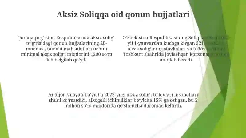 Aksiz soligʻi 4