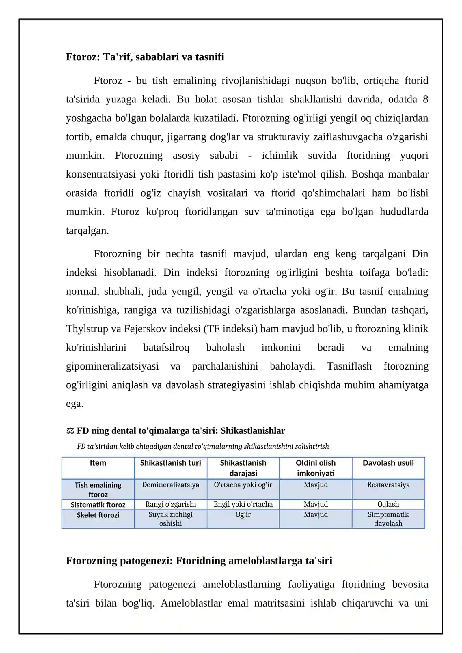 Tish to'qimalarining f.d.r yuzaga keladigon shikastlanishlar 4
