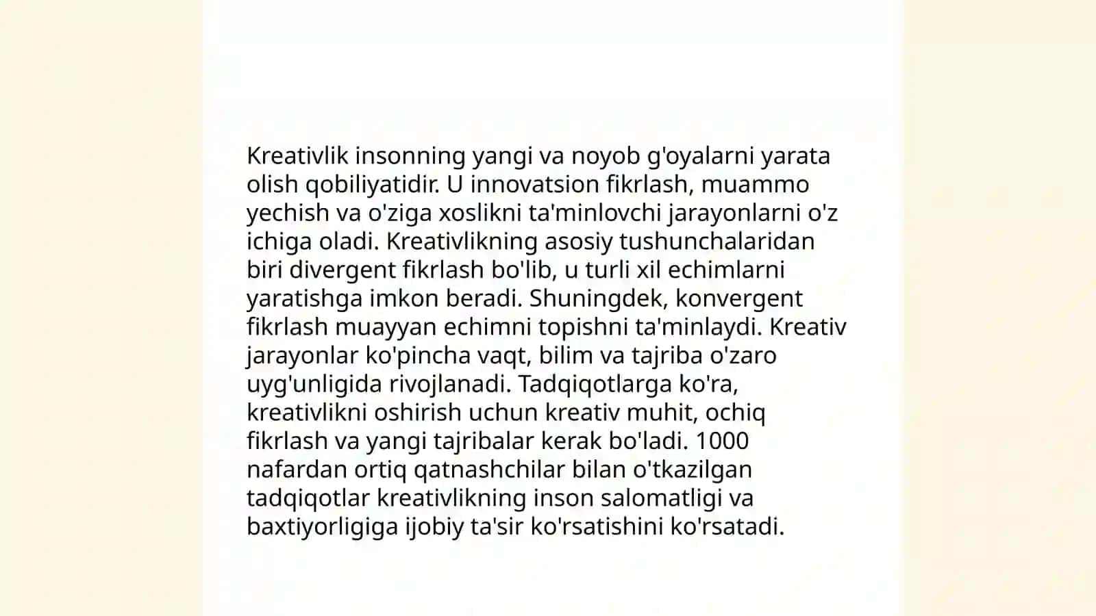Intelekt va kreativlik nazariyalari 4