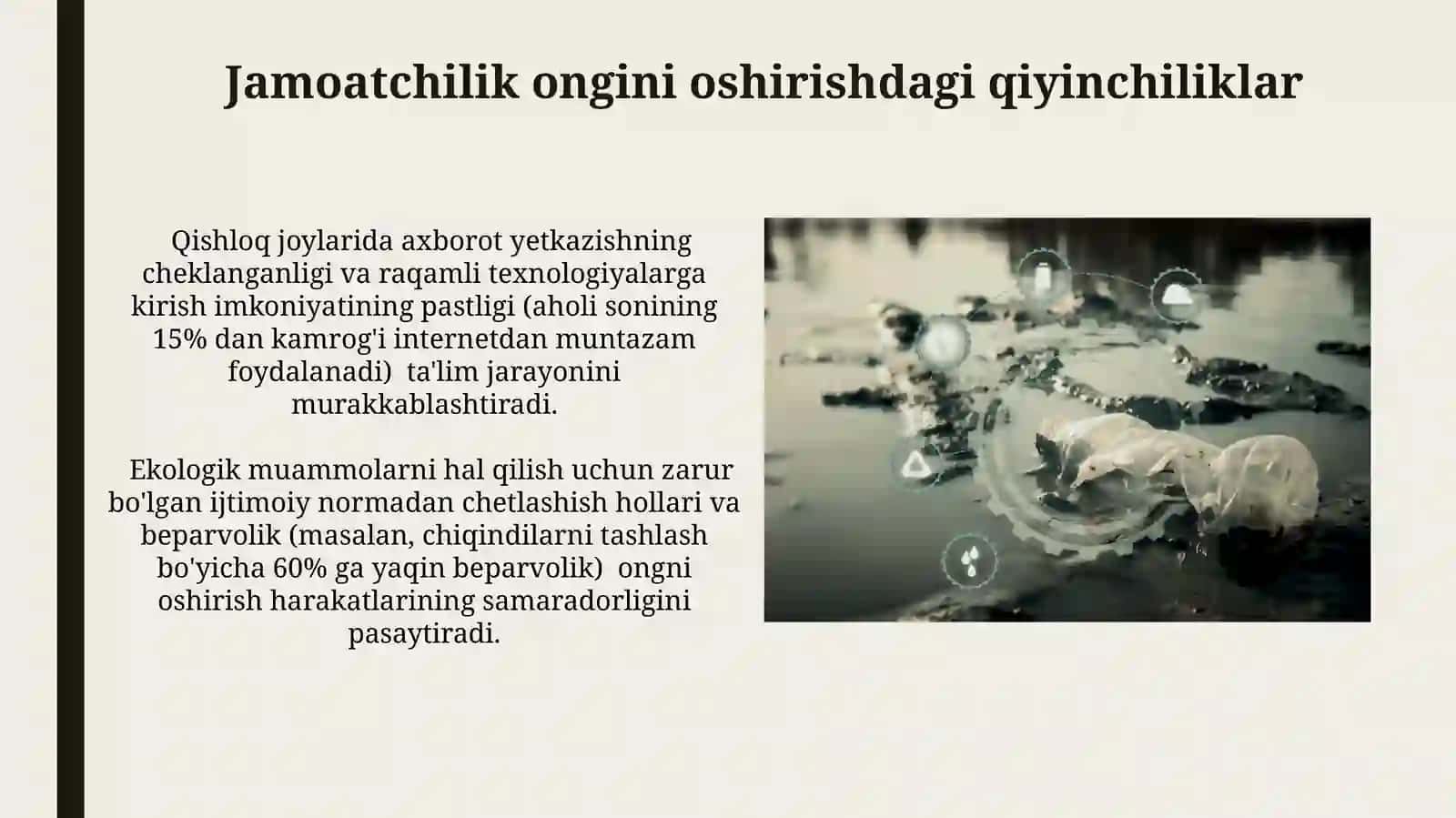 Ekologik xavfni bartaraf etish muammolari 4