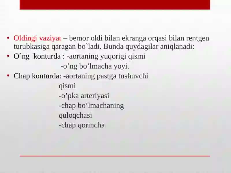 Yurak va yirik qon tomirlar kasalliklarining kompleks nur diagnostikasi 4