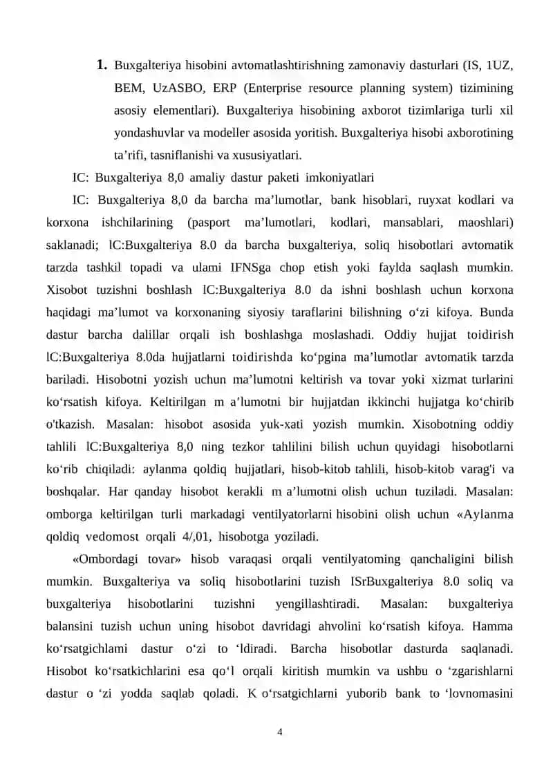 Buxgalteriya hisobi ma'lumotlarini axborot tizimiga kiritish 4