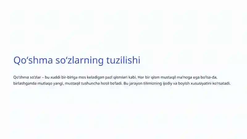 Qoʻshma soʻzlar: Tilimizdagi birlashgan soʻzlar dunyosi 4