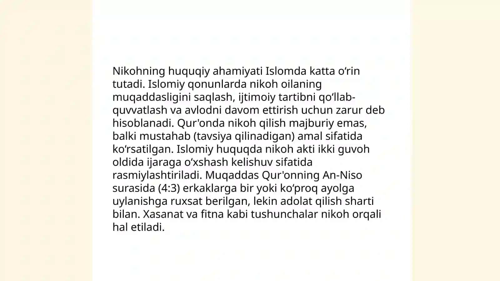Islom huquqshunosligida oila, nikoh, taloq, idda, zihor tushunchalari 4