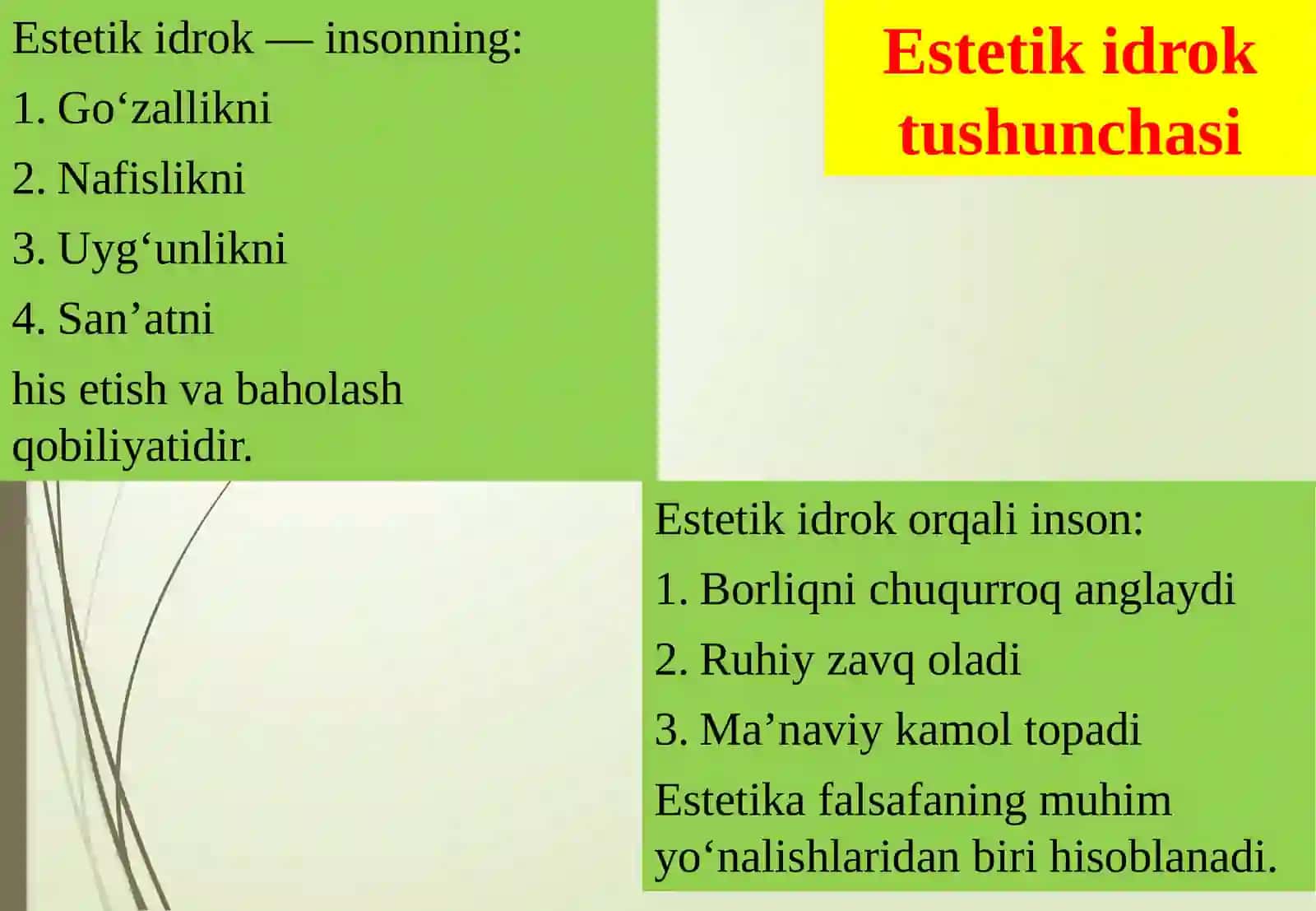Dunyoni estetik idrok etishda badiiy asarlarning ahamiyati 4