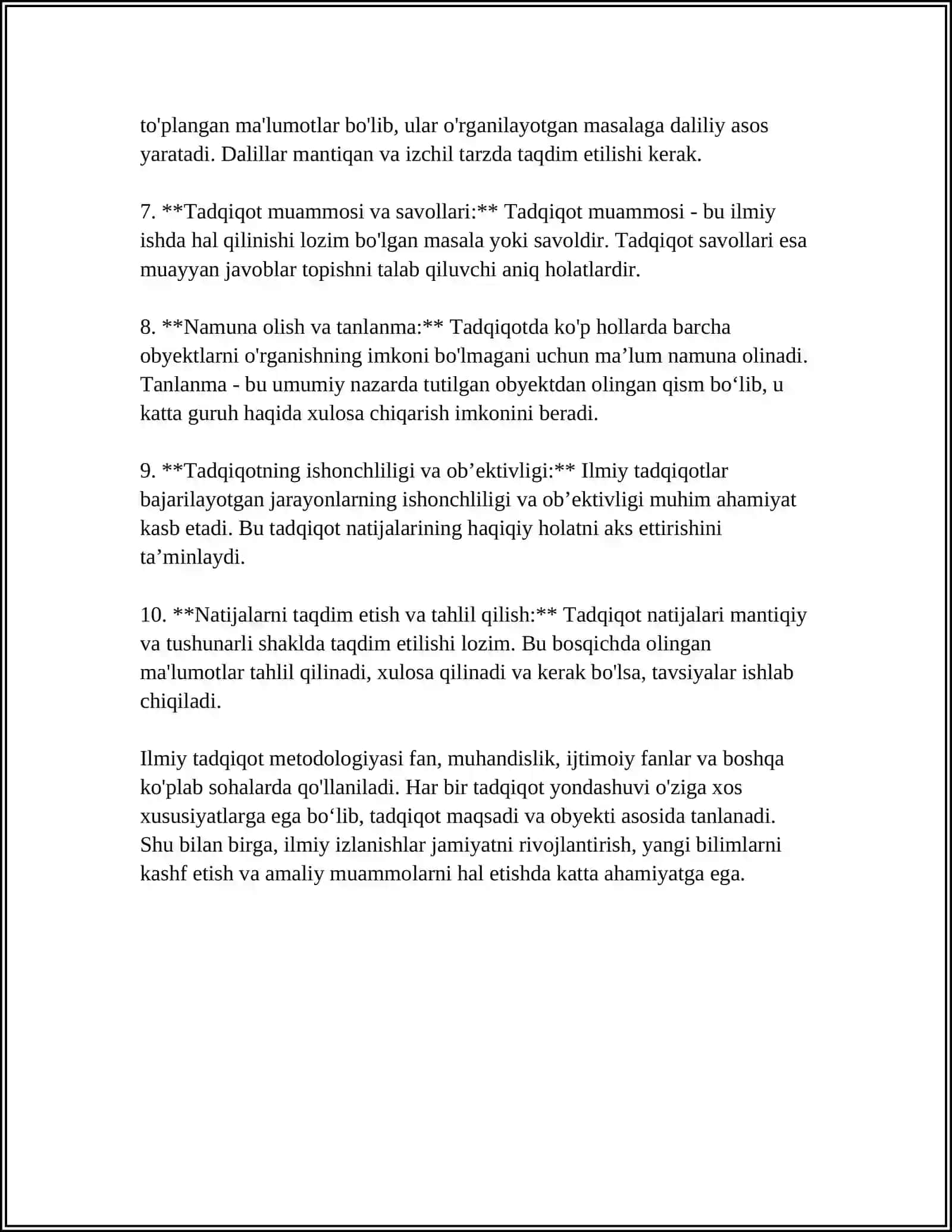 ILMIY TADQIQOT METODOLOGIYASI VA TEXNIKASI 4