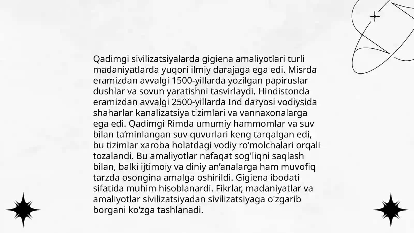 Gigienaning qadimgi davrida shakllanishi,19-20 asrlardagi taraqqiyoti 4