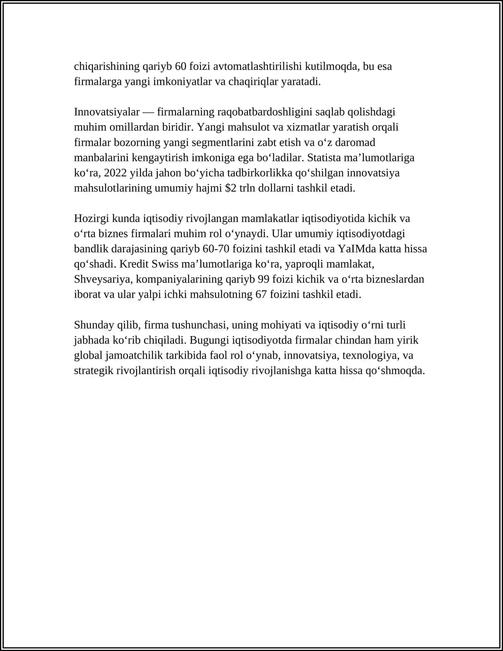 FIRMA VA ULARNING TASHKILIY-IQTISODIY ASOSLARI 4