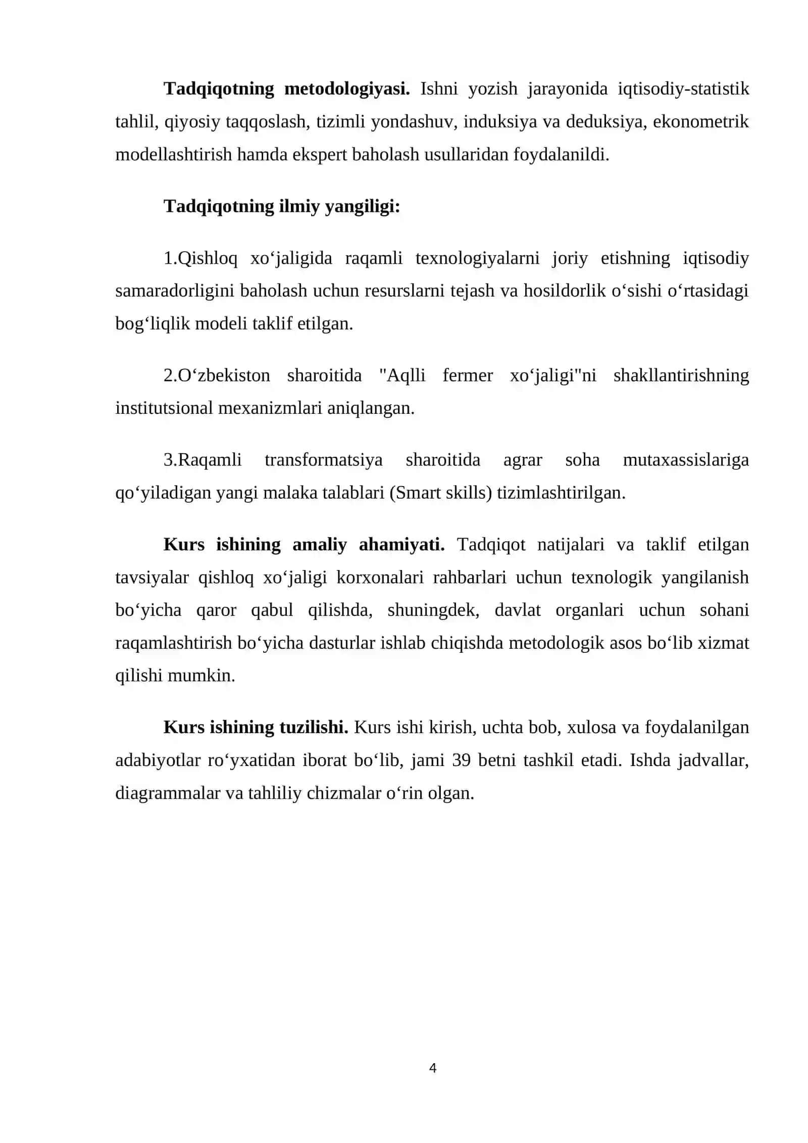 QISHLOQ XO‘JALIGINI RAQAMLASHTIRISHNING NAZARIY VA IQTISODIY ASOSLARI 4