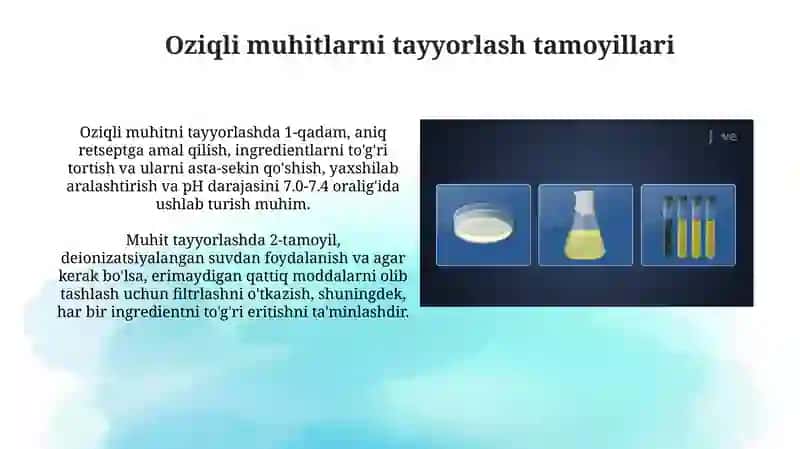 Oziqli muhitlar: Ta'rif va ahamiyati 4