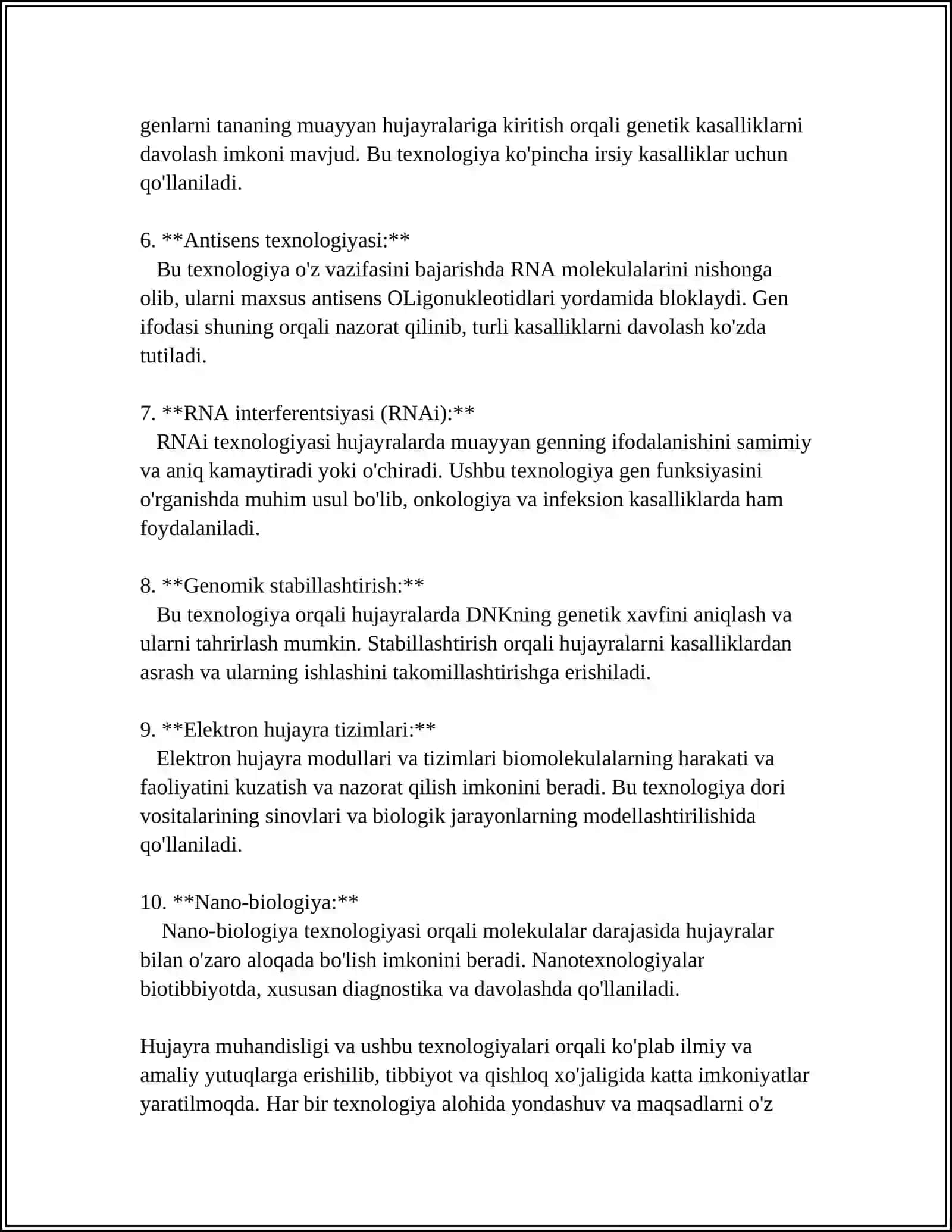 Hujayra muhandisligi va uning yutuqlari 4