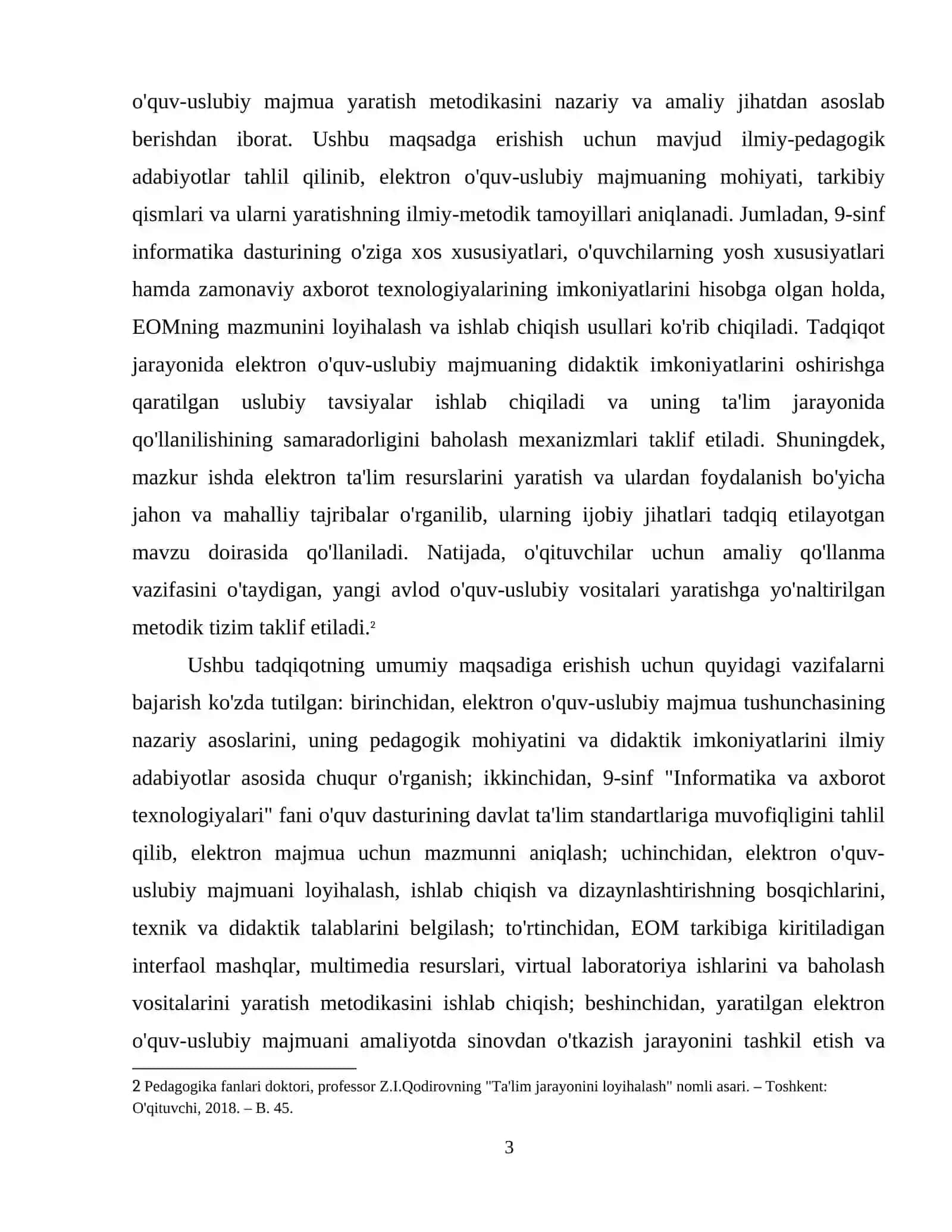 9-sinf Informatika va axborot texnologiyalari fanidan elektron o'quv-uslubiy majmua yaratish metodikasi. 4