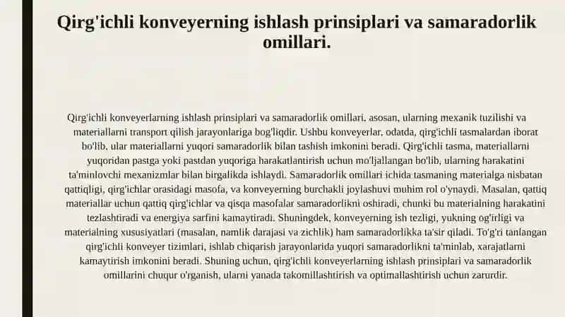 Qirg'ichlikonveyerishlashivatuzilishinio'rganish 4