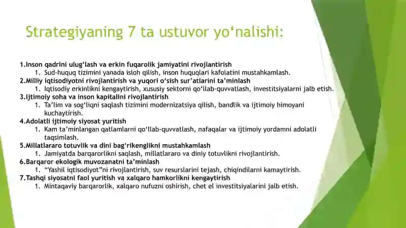 Yangi O'zbekiston taraqqiyot strategiyasi 4