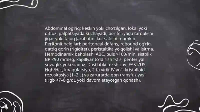 Oshqozon va ichak yoʻllari jigar va taloq jarohatlari 4