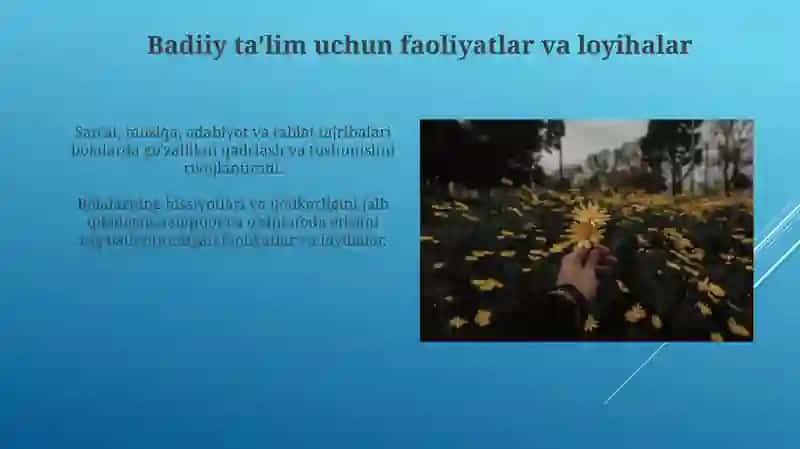 Estetik tarbiya berish mazmuni 4