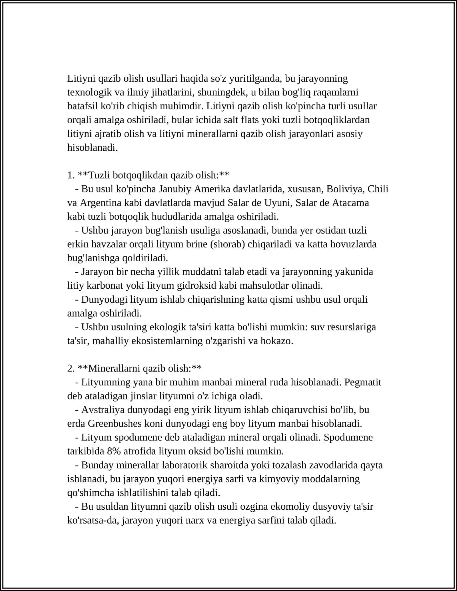 LITIY METALLURGIYASINING UMUMIY AHVOLI 4