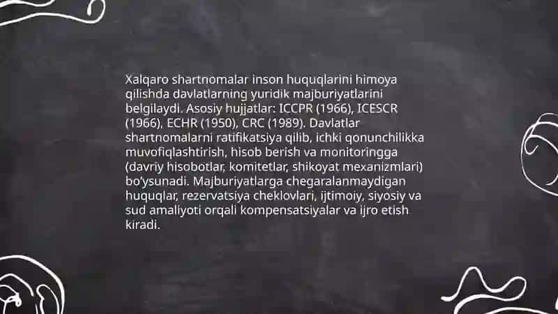 Inson huquq va erkinliklarining kafolatlari 4