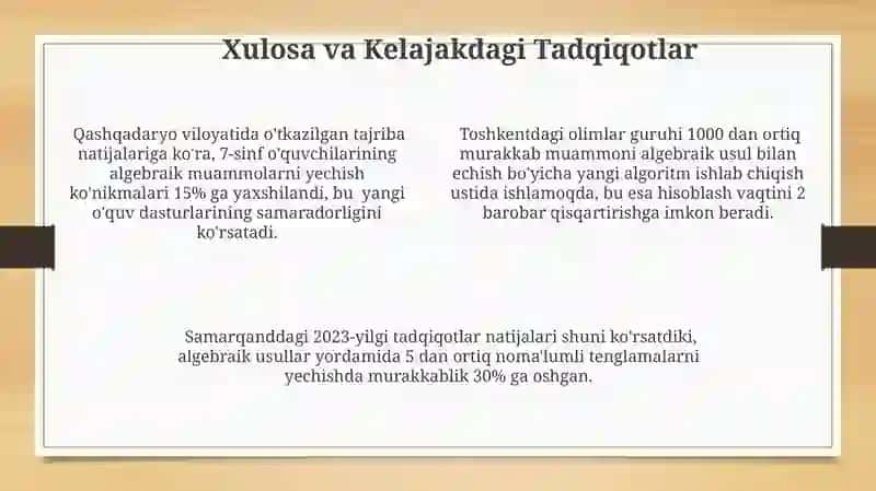 Murakkab Masalalarni Algebraik Yechish Usullari 4