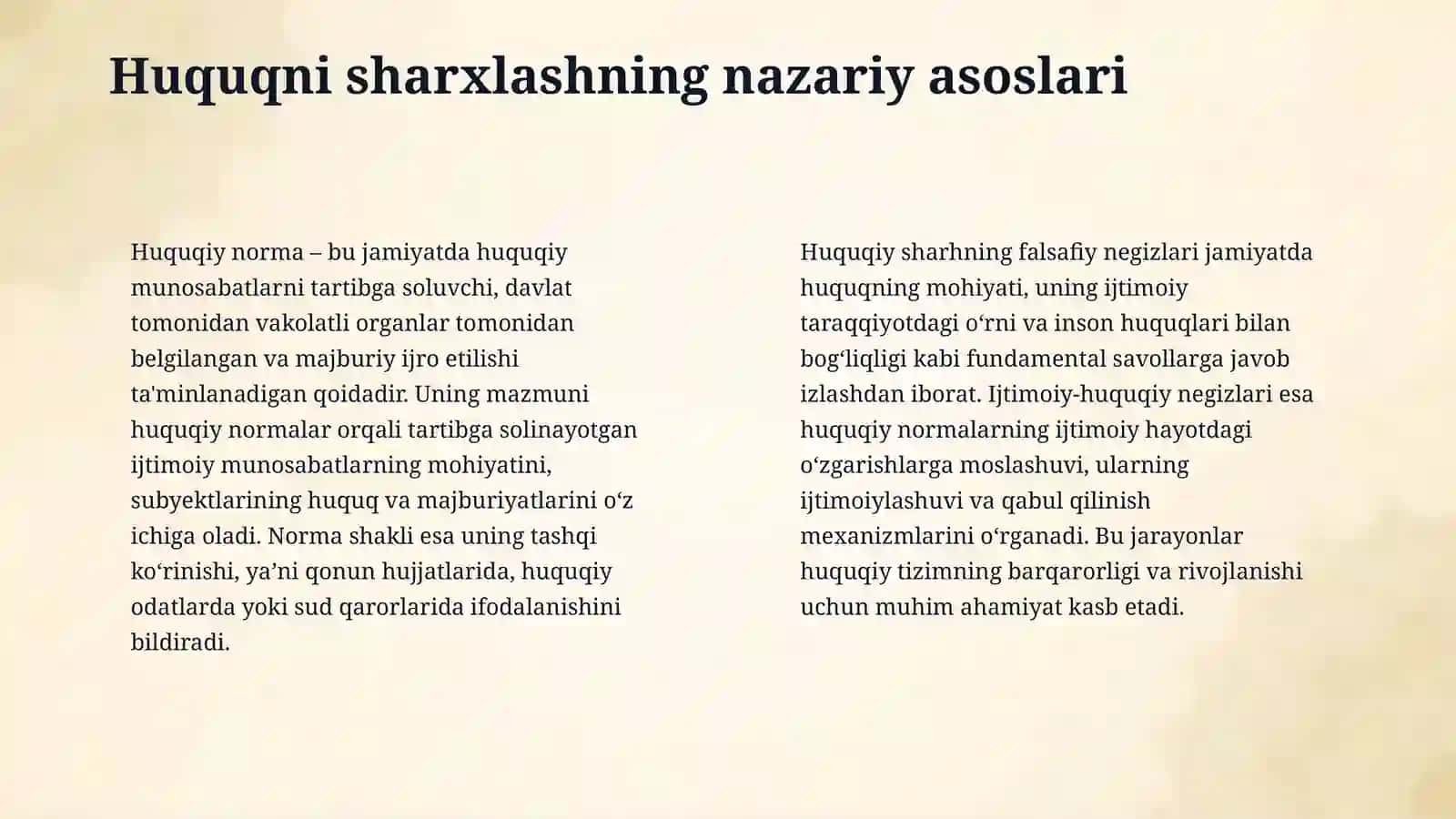 Huquqni sharxlash tushunchasi va usullari 4