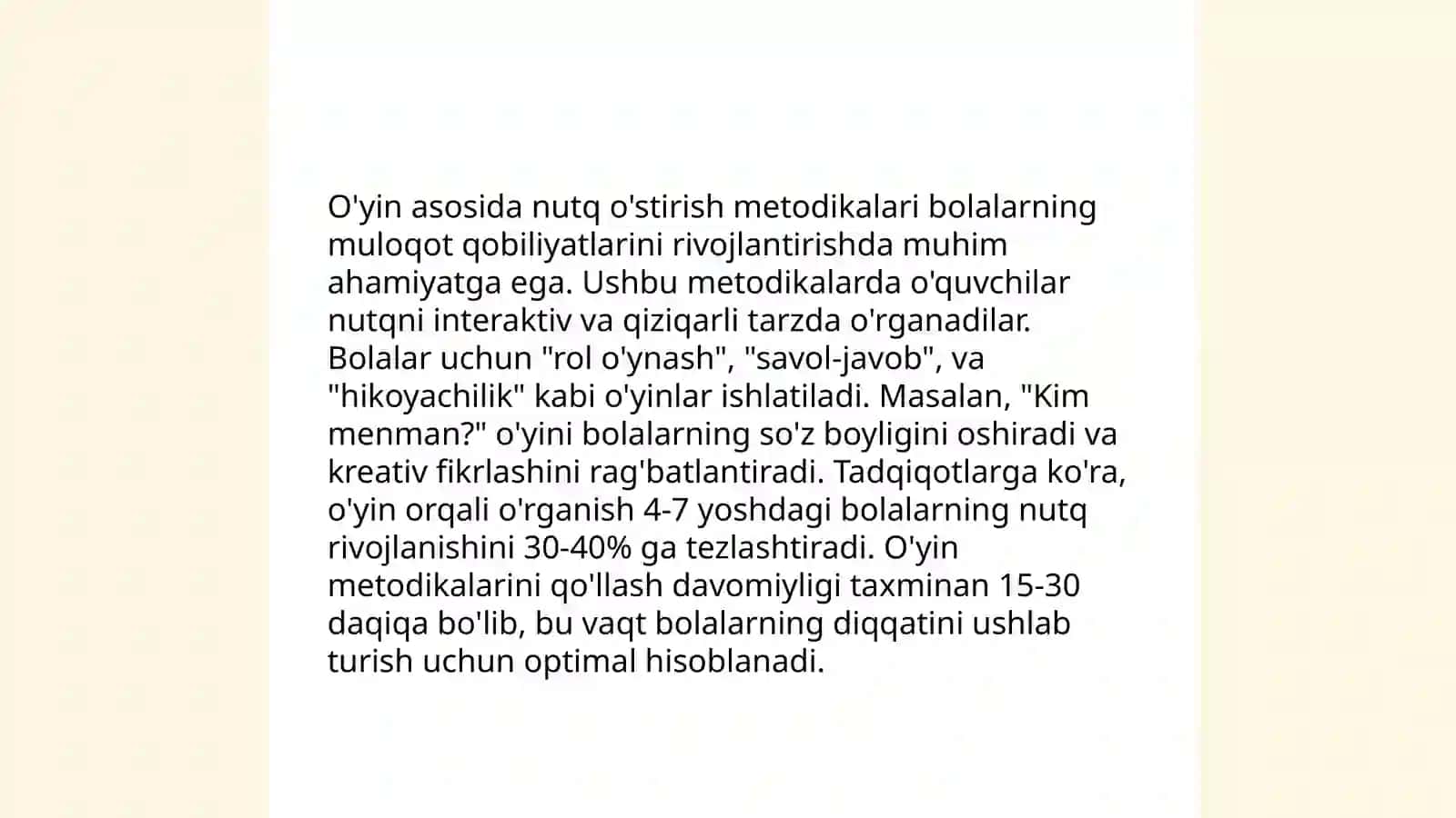 Maktabgacha ta'lim tashkilotlari va oilada nutq o'stirish bo'yicha metodik ishlar 4