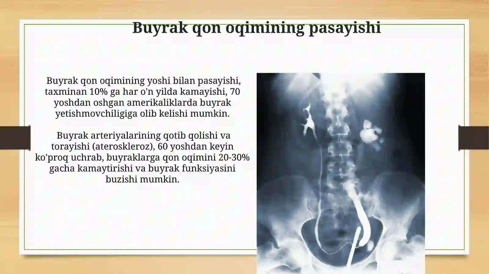 Buyrakning yoshga bog'liq o'zgarishlari 4