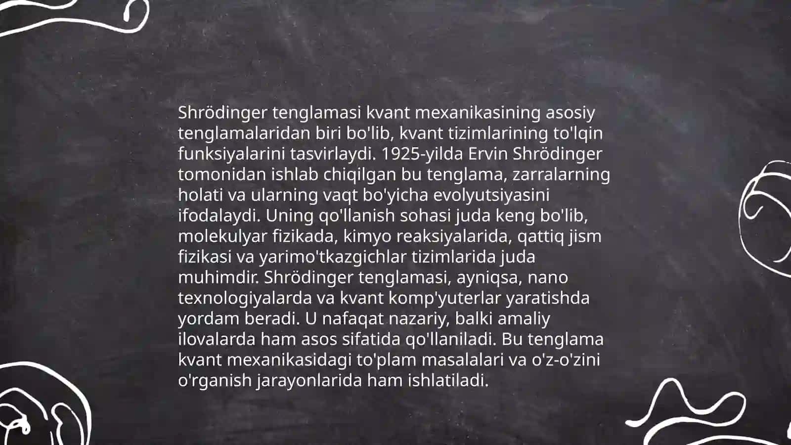 Atom va molekula uchun Shredinger tenglamasi 4
