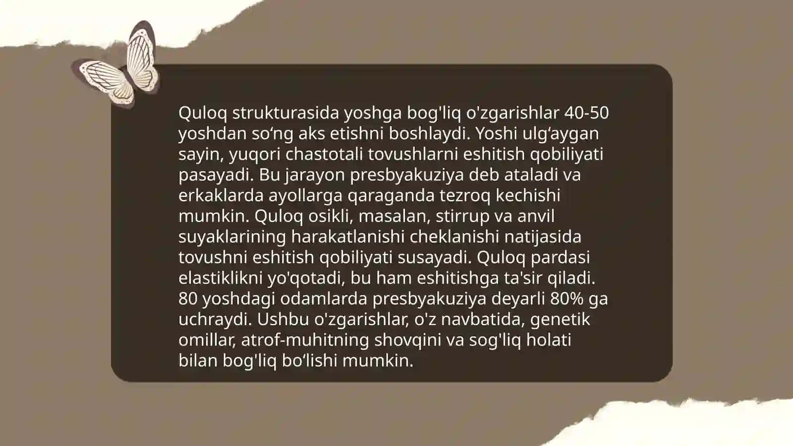 Eshitish va muvozanat a'zolarining yoshga bog'liq o'zgarishlar 4