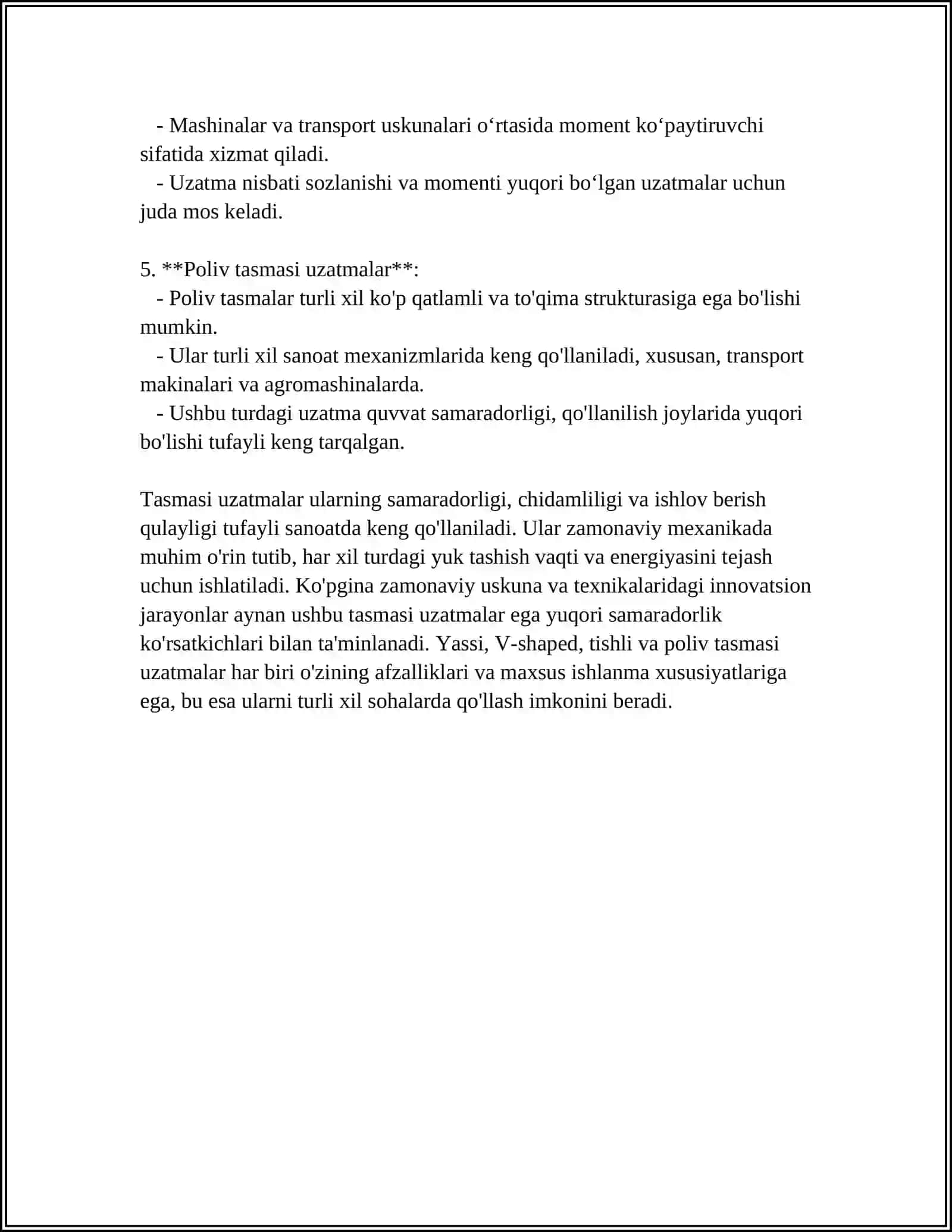TASMASI UZATMALAR VA ULARNING TURLARI 4