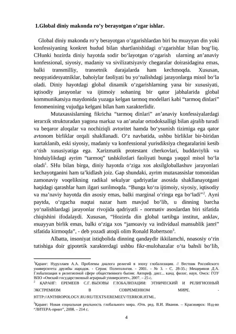 Globallashuvning an’anaviy dinga tasiri 4