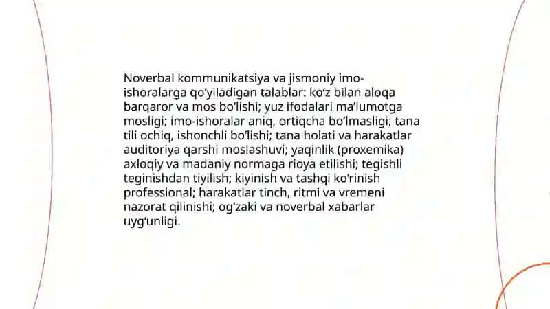 Oʻqituvchining kommunikativ qobiliyatini rivojlantirishga qoʻyiladigan talablar 4
