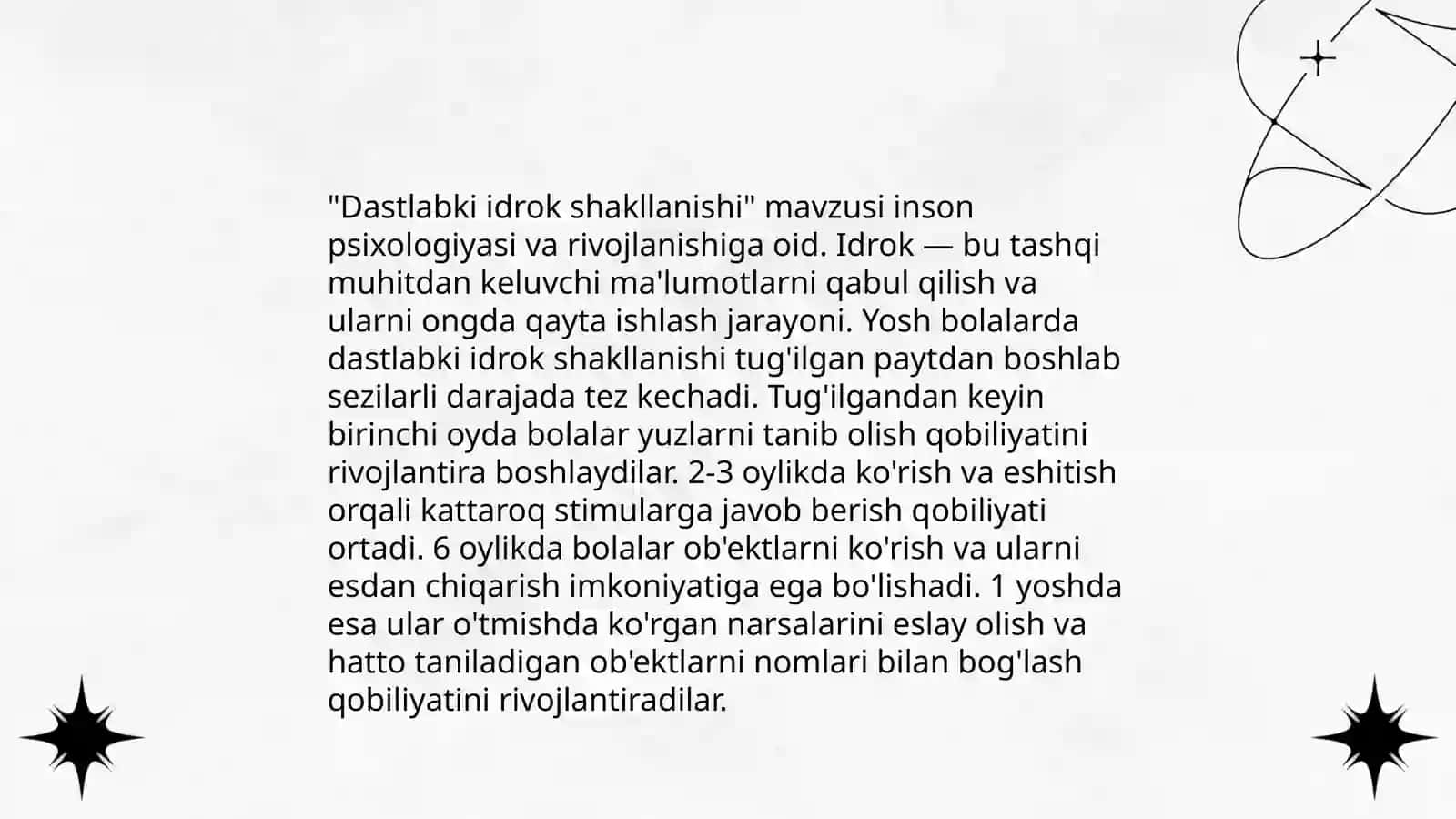 Ilk va 3 yoshgacha boʻlgan bolalarda bilish jarayonini rivojlantirish 4