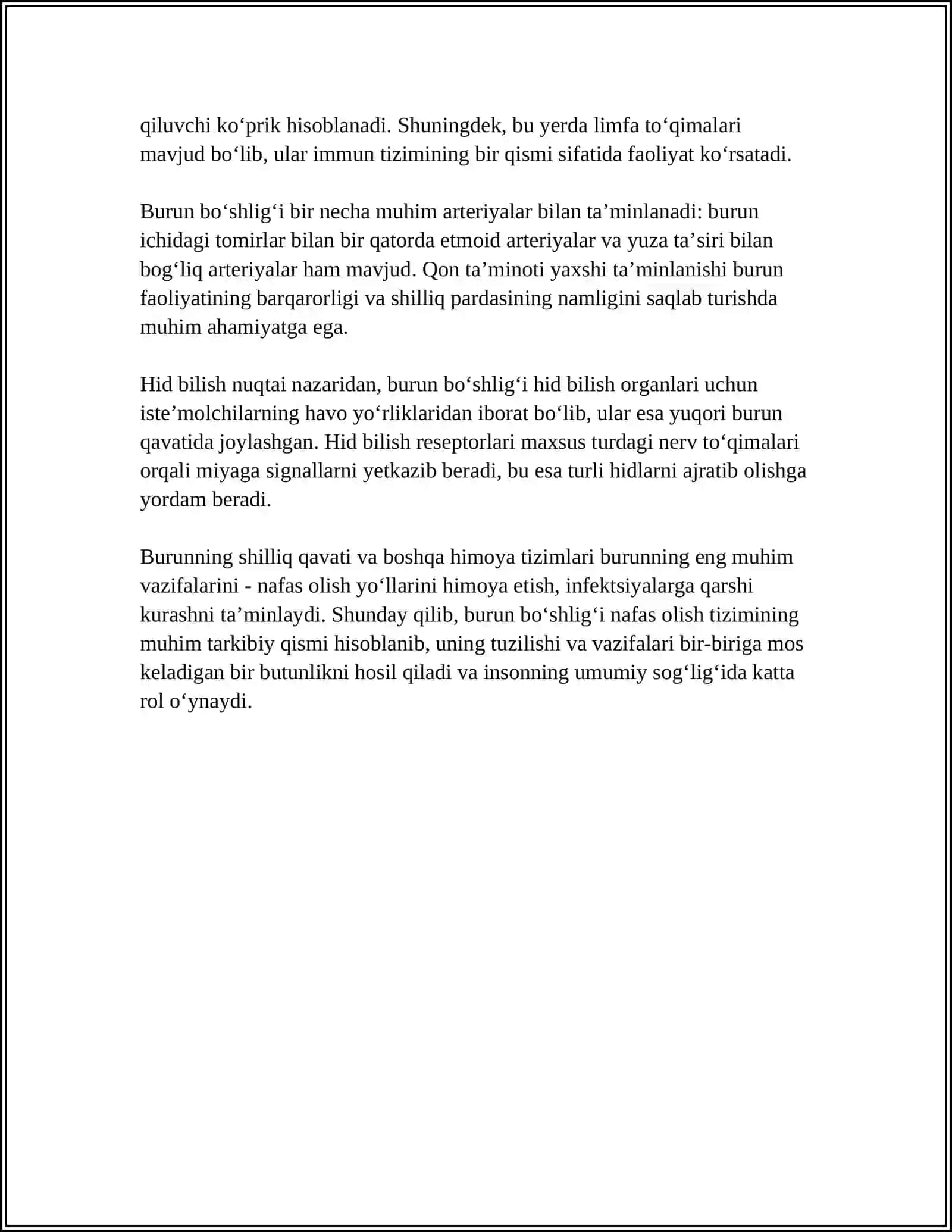 NAFAS OLISH TIZIMI BURUN BO‘SHLIG‘I 4
