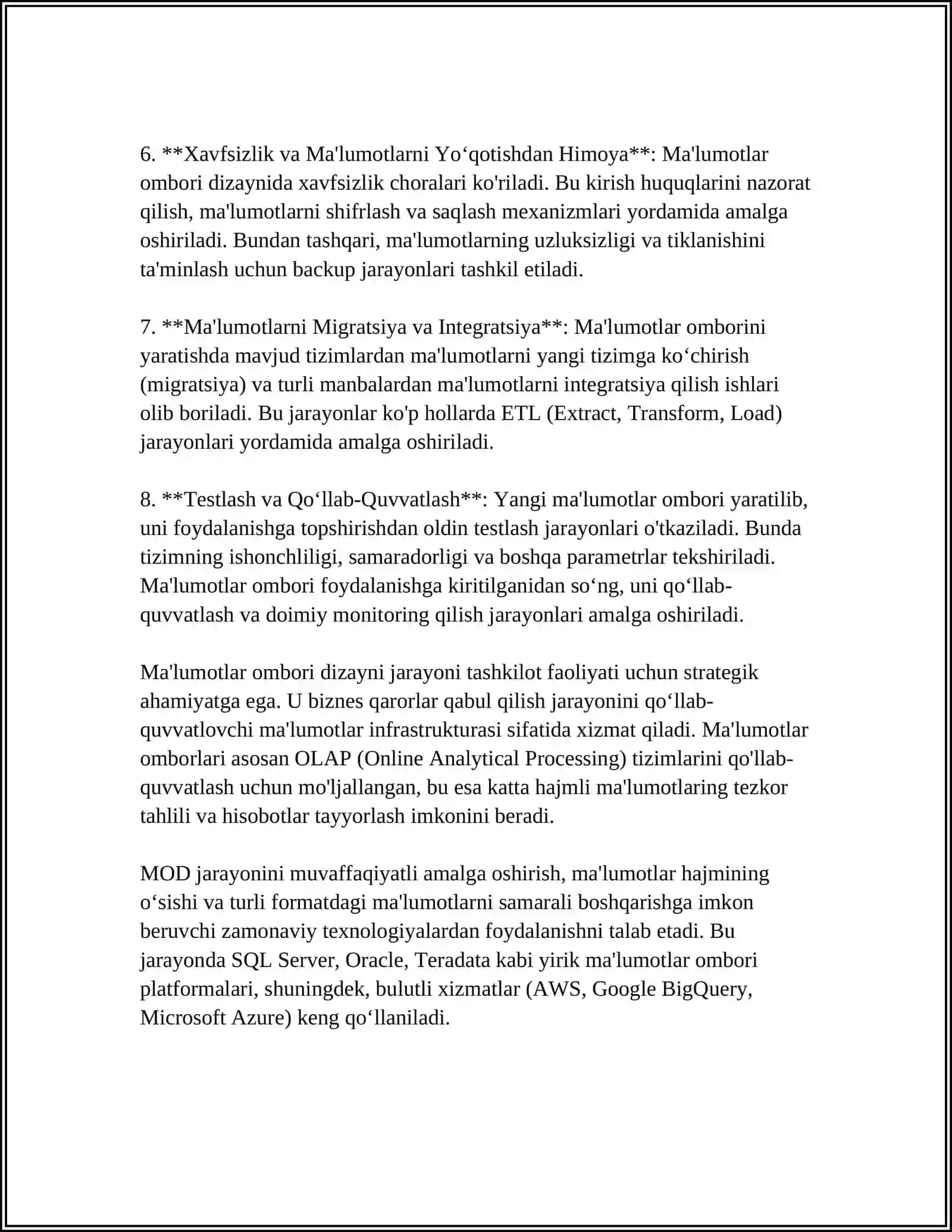 DATA BUILD TOOL YORDAMIDA KATTA MAʼLUMOTLAR OMBORIDA MAʼLUMOTLAR TRANSFORMASIYASINI AMALGA OSHIRISH 4