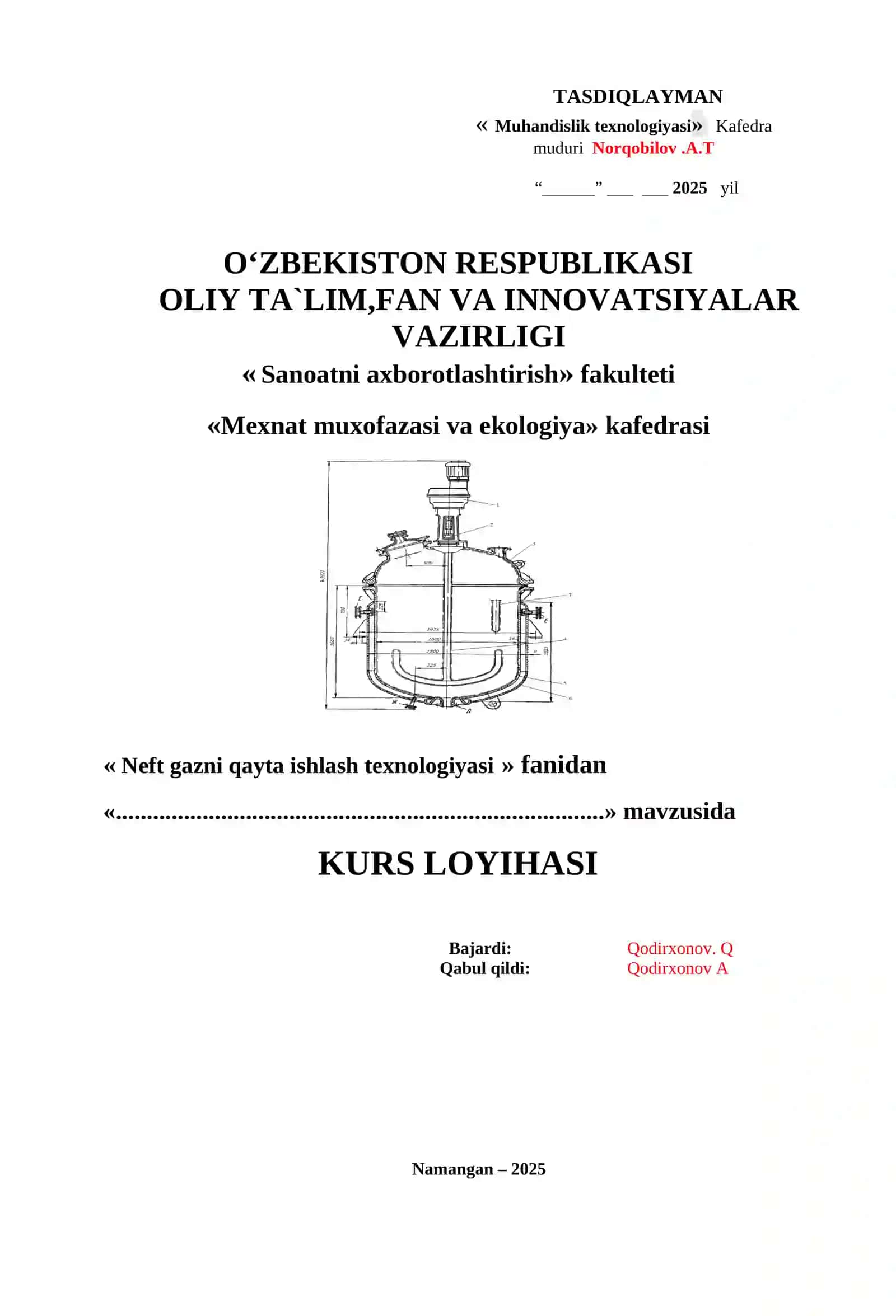Kurs loyha ishlari bajarish uslubi 4
