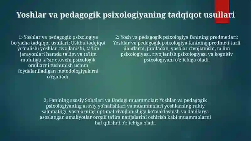 Pedagogik Psixologiya Fanining Predmeti 4
