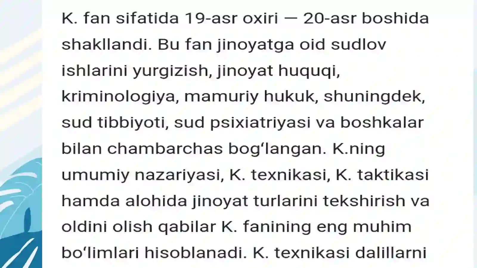 Kriminalistikada kimyoning oʻrni 4
