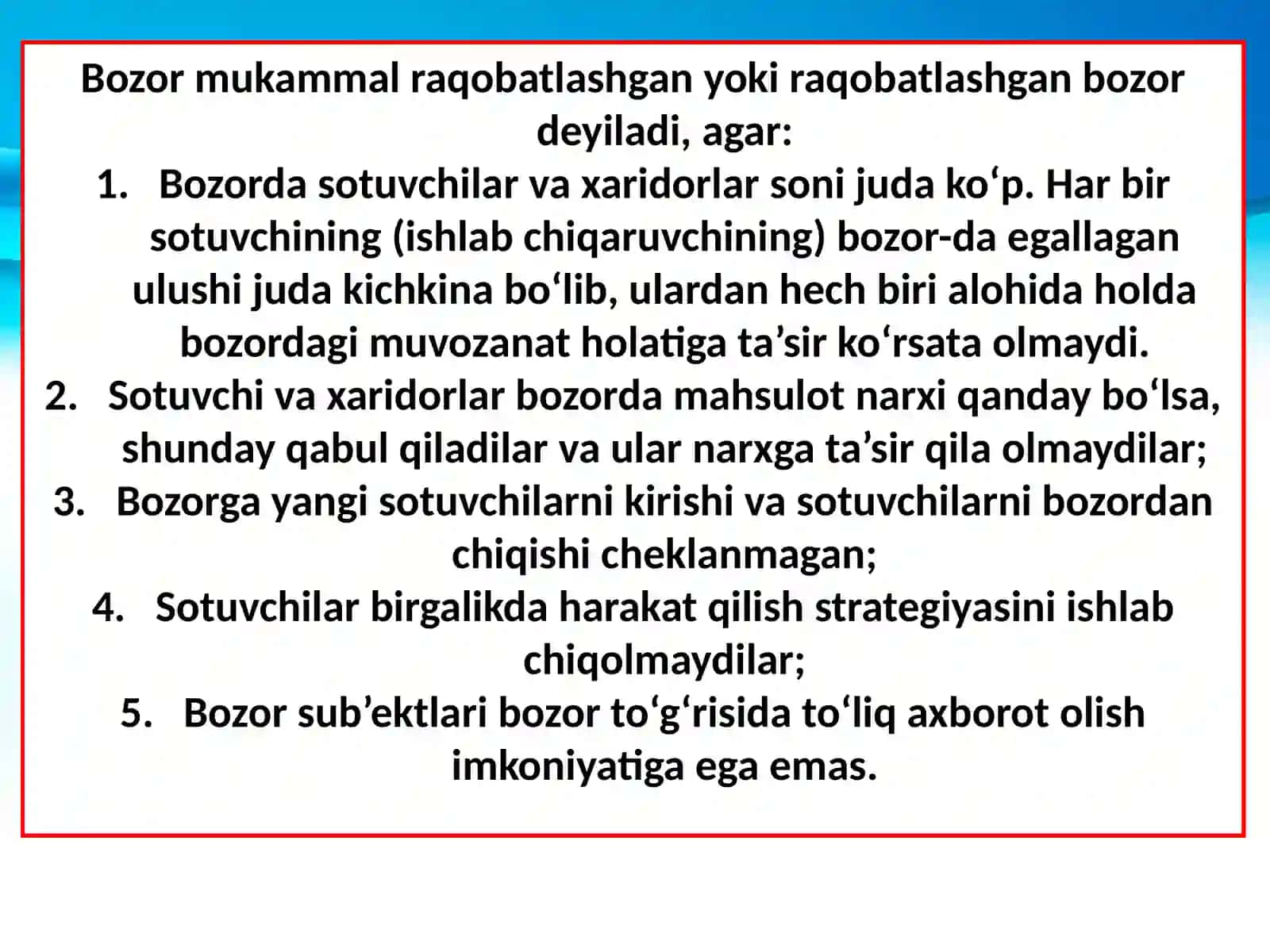 Raqobatlashgan bozor 4